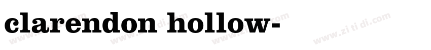 clarendon hollow字体转换